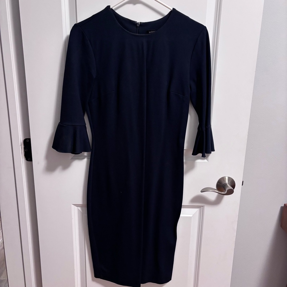 Banana Republic Dark Blue Long Sleeve Dress